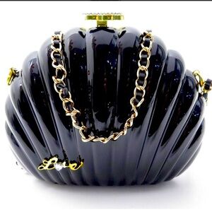 CHANEL SHELL INDEPENDENCE DAY HANDBAG 2016 PURSE SHOULDER CHAIN Black